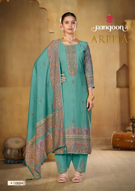 Arpita By Rangoon Muslin Foil Printed Kurti With Bottom Dupatta Wholesalers In India